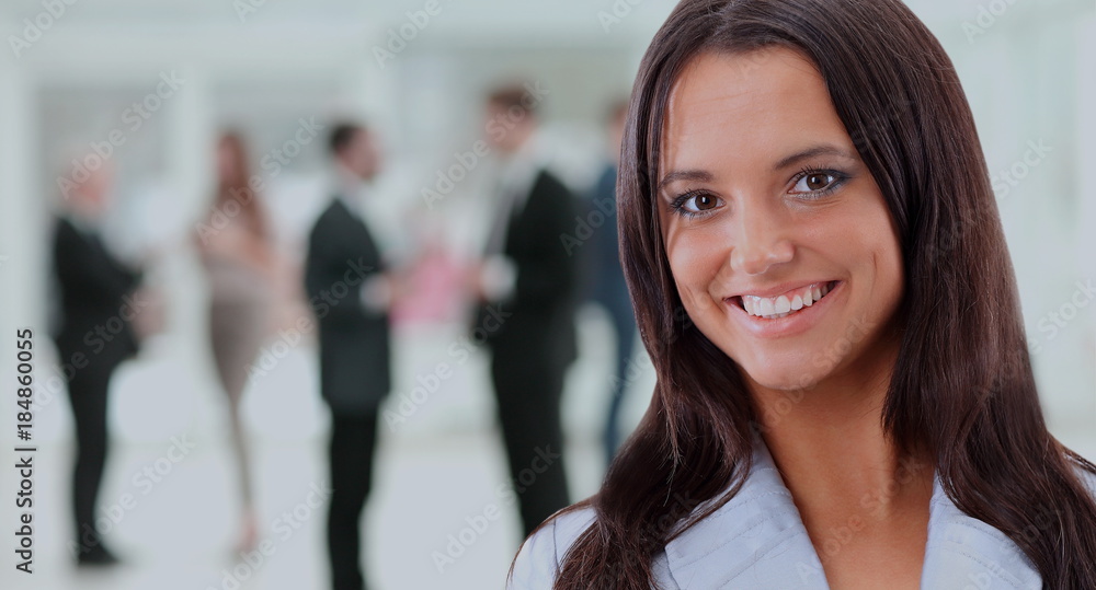 Portrait of a business woman looking happy and smiling Portrait of a business woman looking happy and smiling