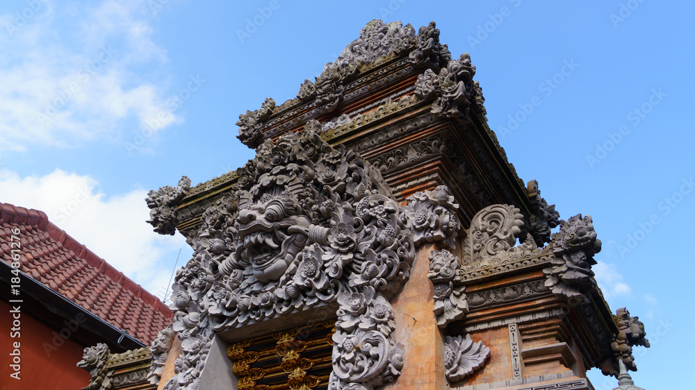バリ ウブド王宮 門 BALI Ubud royal palace Gate