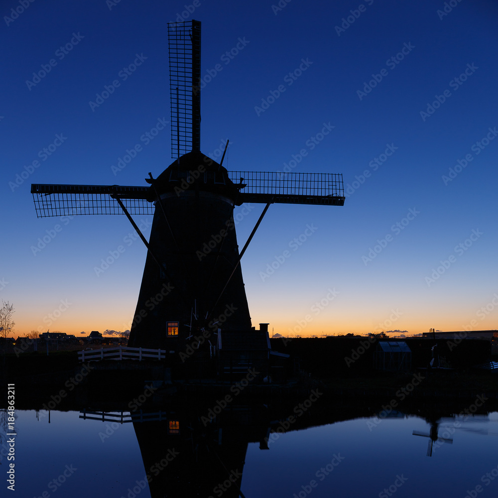 Windmills of Kinderdijk near Rotterdam