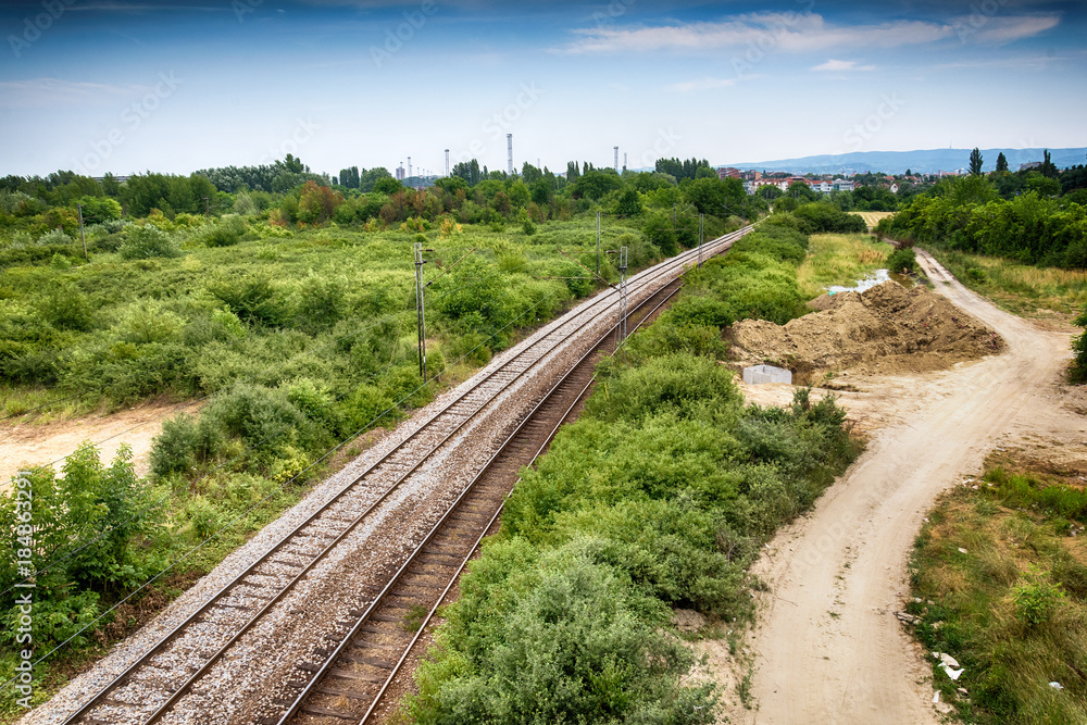 Obraz premium railroad from the bird's perspective