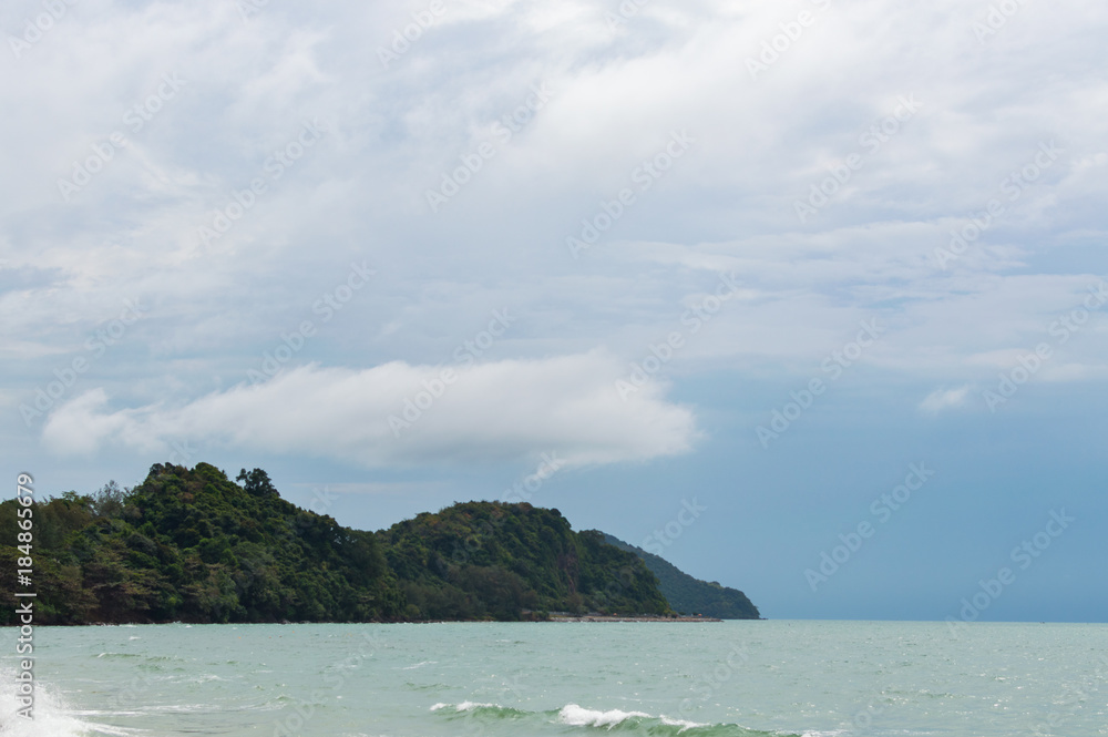 empty beach on a cloudy day empty beach on a cloudy day