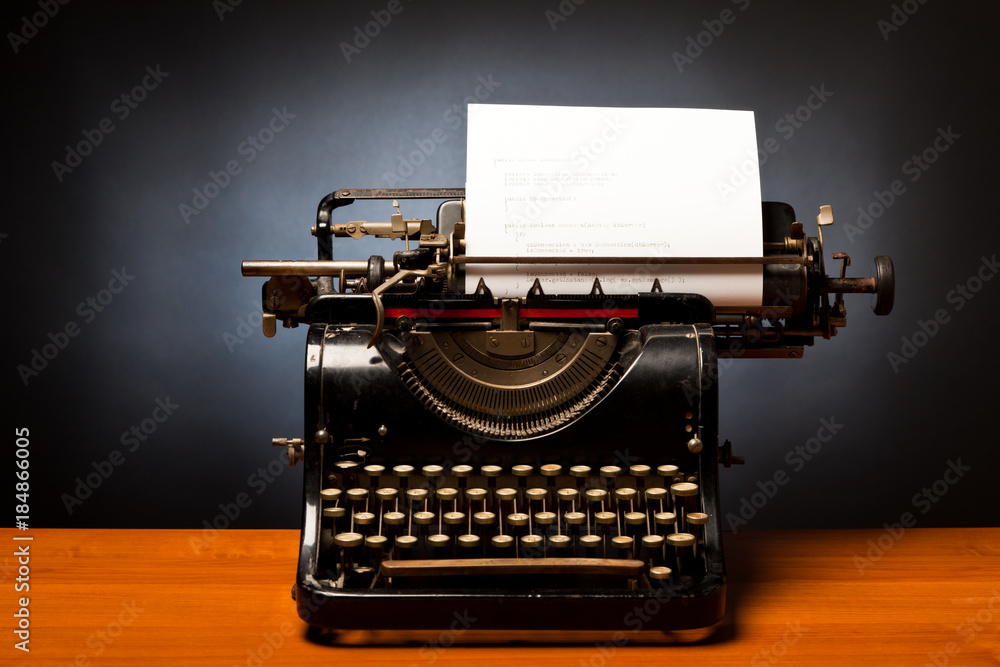 Fototapeta premium Programming On A Typewriter