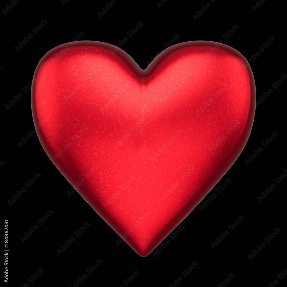 Isolated Floating Red Love Heart on a Black background Isolated Floating Red Love Heart on a Black background