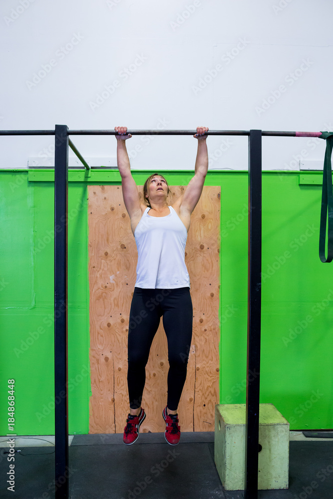 Female at Cross Training Fitness Gym Female at Cross Training Fitness Gym