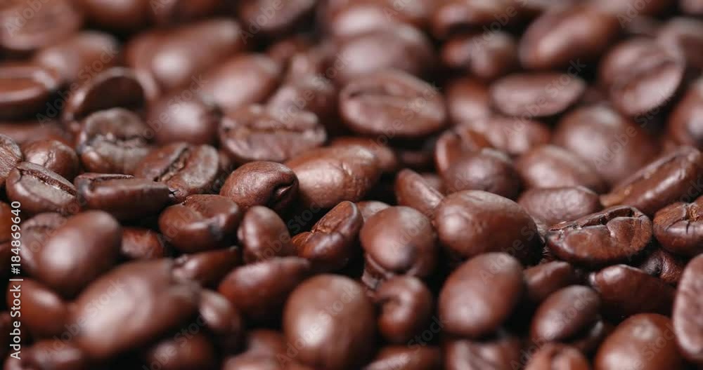 Coffee bean in rotation Coffee bean in rotation