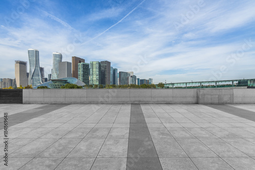 empty and modern square in modern city.