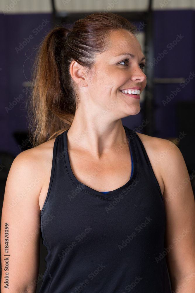 Female at Cross Training Fitness Gym Female at Cross Training Fitness Gym