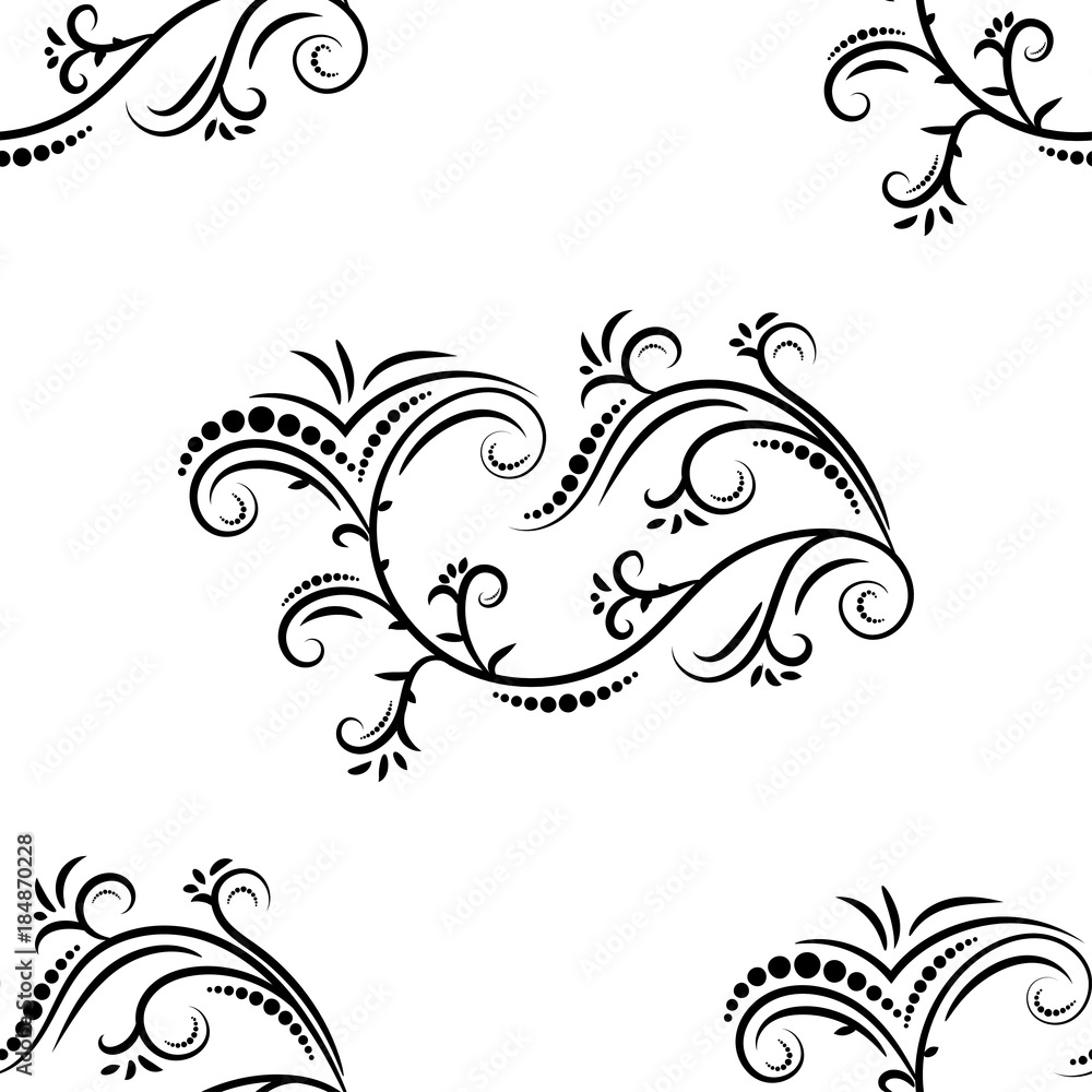 Fototapeta premium Seamless floral pattern