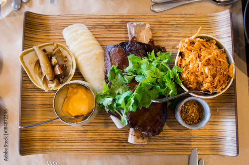 slow cook tender beef ribs with kimchi and pepercorns photo