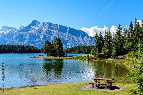 Two Jack Lake in Banff National Park of Canada photo
