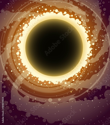 space black hole eating stars