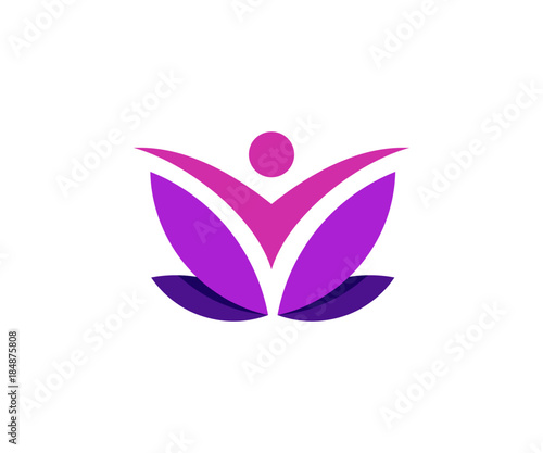 lotus flower yoga symbol template