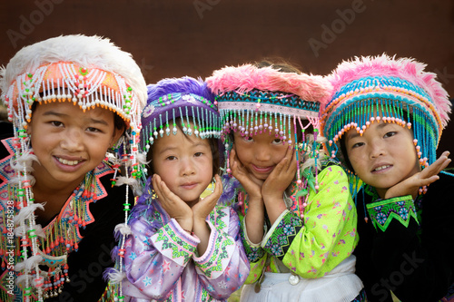 Hmong Hill Tribe Girls photo