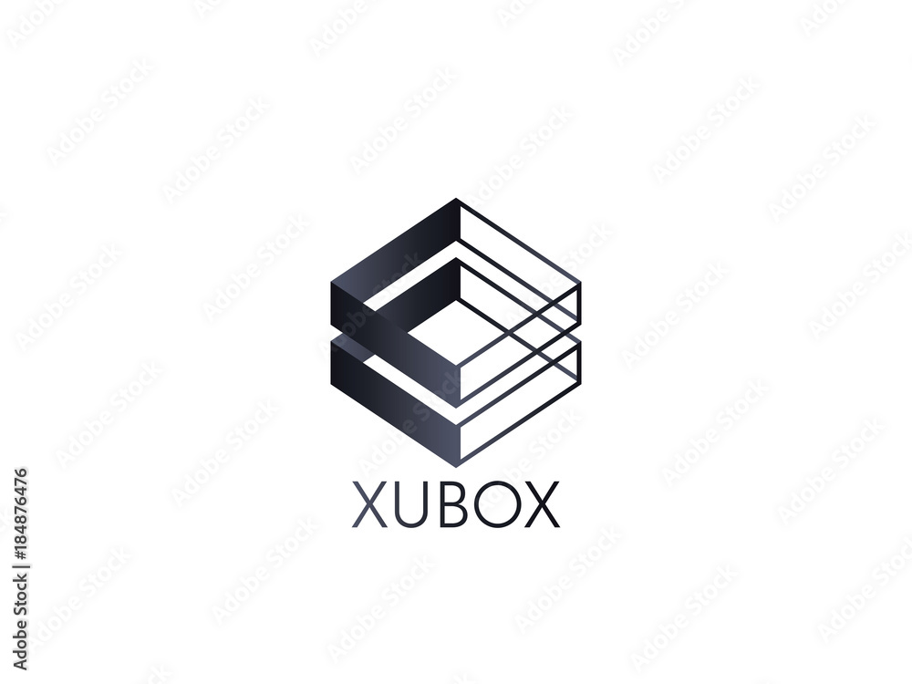 abstract box cube logo icon template. blockchain and technology thing concept symbol. abstract box cube logo icon template. blockchain and technology thing concept symbol.