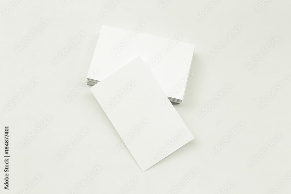 Photo of business cards stack. Template for branding identity Photo of business cards stack. Template for branding identity