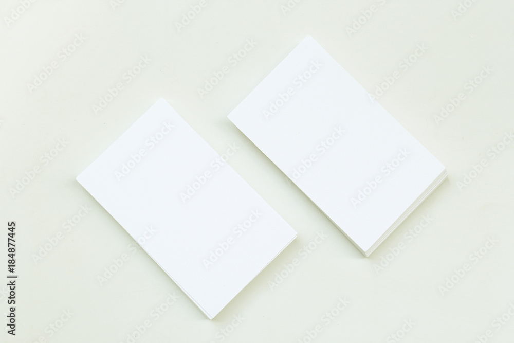 Photo of business cards stack. Template for branding identity Photo of business cards stack. Template for branding identity