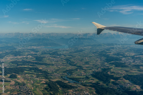 Flying over Switzerland