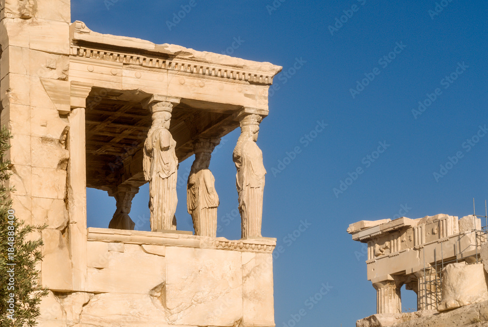 Obraz premium ATHENS, the Parthenon, the Erechtheion and the Temple of Athena Nike.