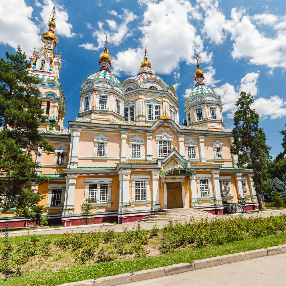 A view of Ascension Cathedral in Almaty