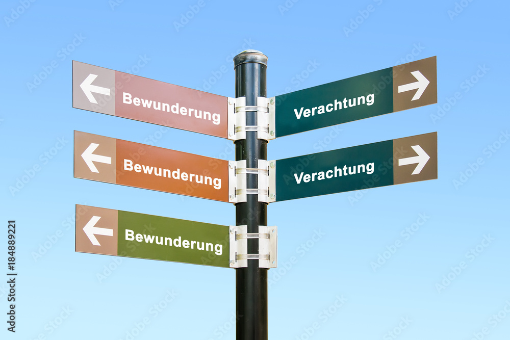 Fototapeta premium Schild 294 - Bewunderung