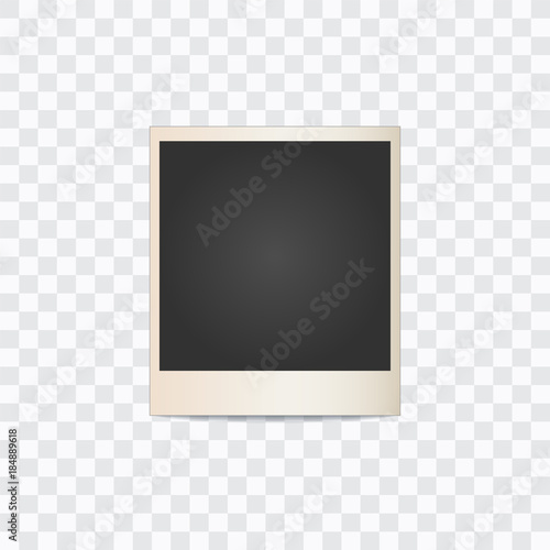 photo frame on a transparent background. Vector