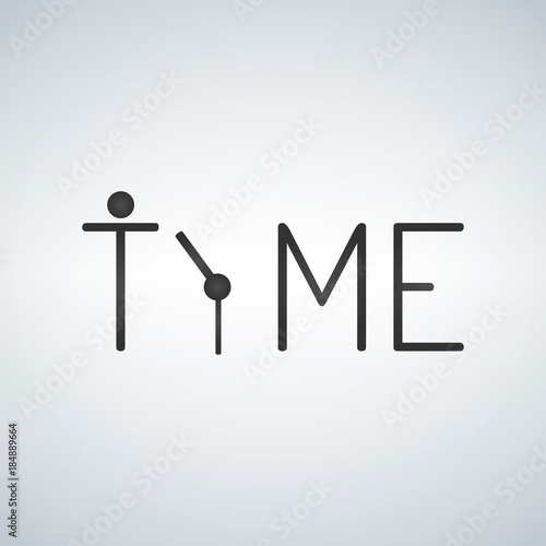 Simple logo concept for time, clock