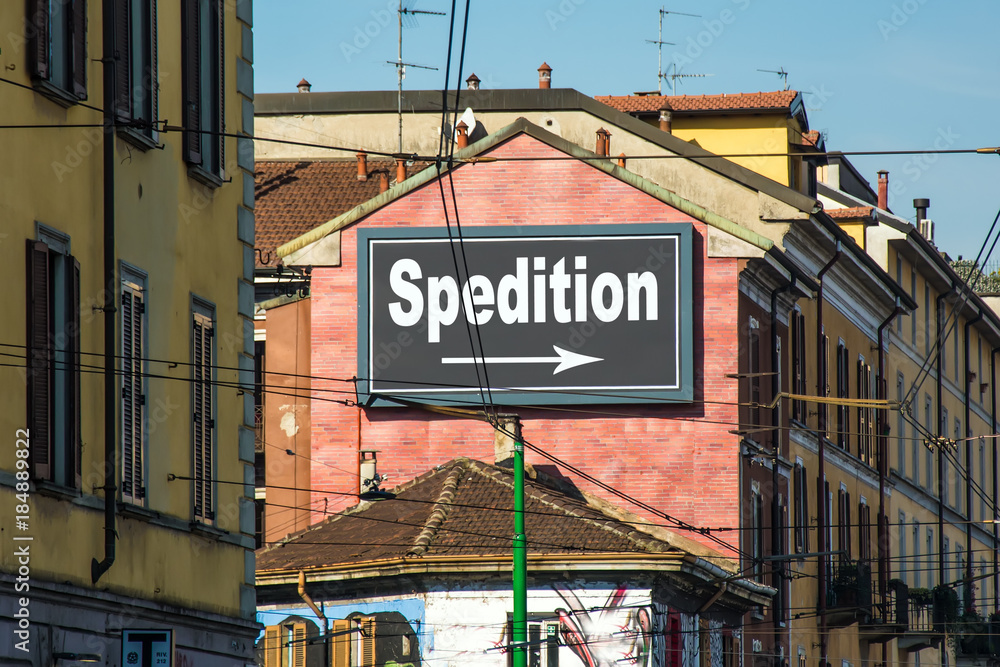 Fototapeta premium Schild 215 - Spedition