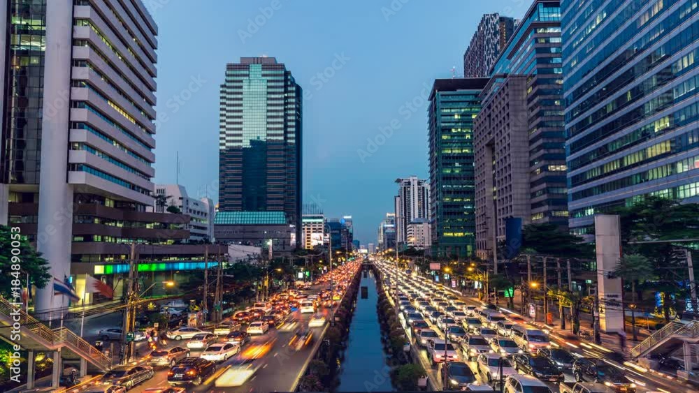Communication background day to night, Business main road is traffic jam everyday in the city. The most one of amazing in the world. 4K, Timelapse. Communication background day to night, Business main road is traffic jam everyday in the city. The most one of amazing in the world. 4K, Timelapse.