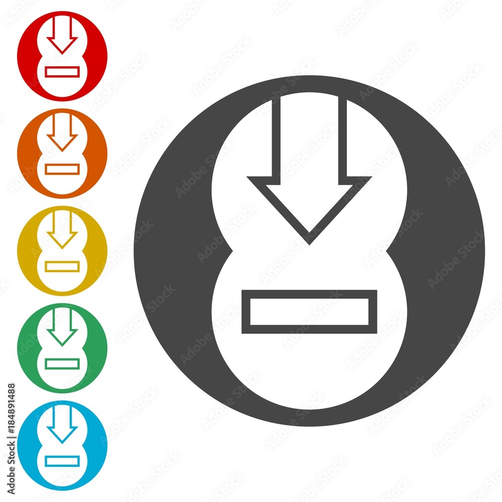 Download icon, Upload button, Load symbol Download icon, Upload button, Load symbol