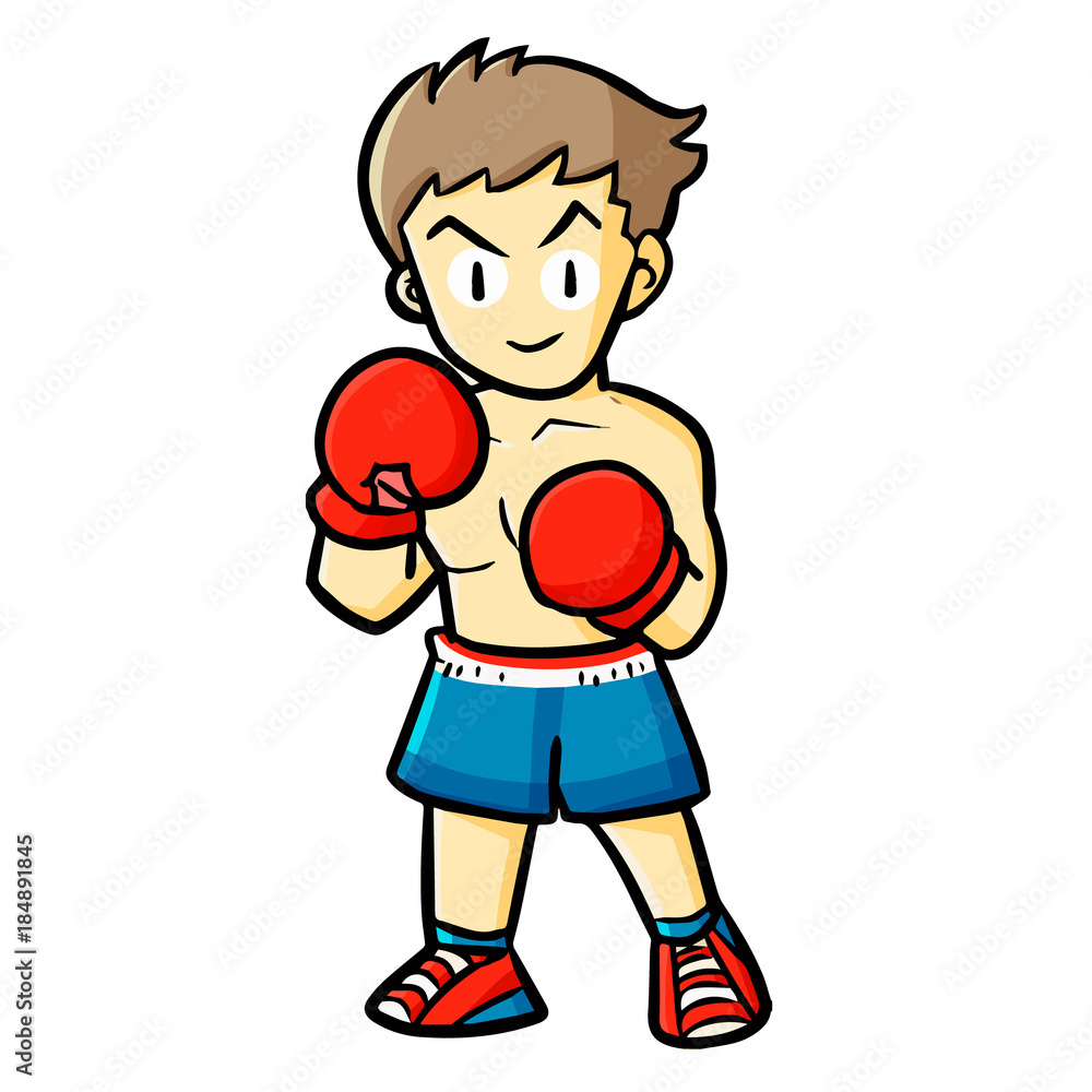 Cool and great cute boxer ready to fight - vector. Cool and great cute boxer ready to fight - vector.