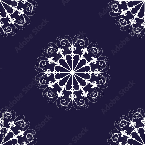 geometric pattern in white on an ultra - violet background