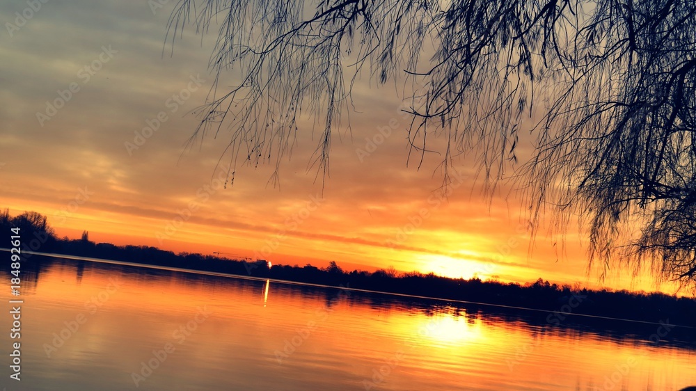 Sunrise at Herastrau Park, Bucharest, Romania Sunrise at Herastrau Park, Bucharest, Romania