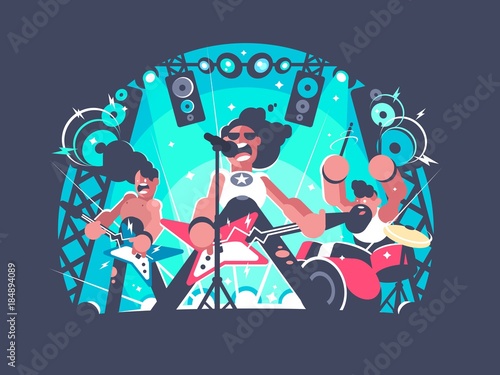 Concert of rock band