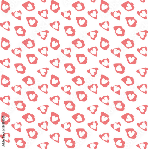 small hearts valentines day seamless pattern