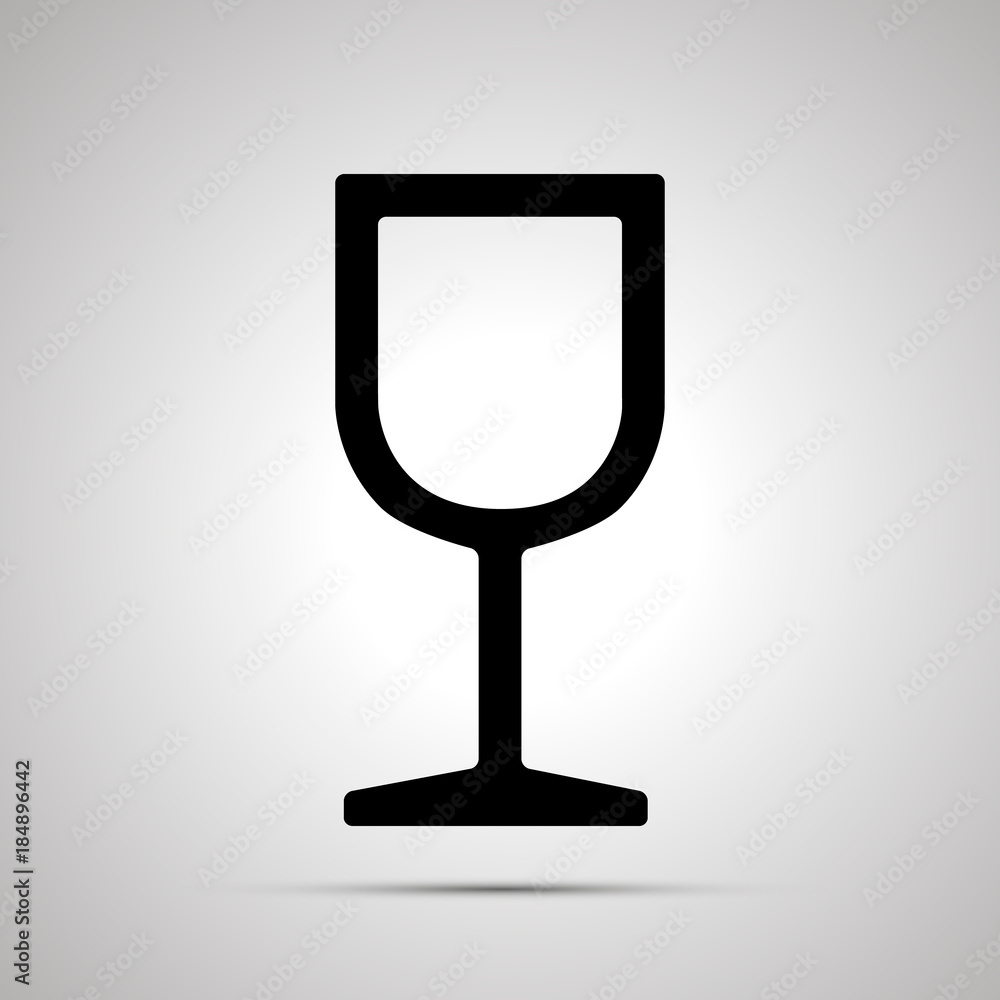 Fragile glass, simple black icon Fragile glass, simple black icon