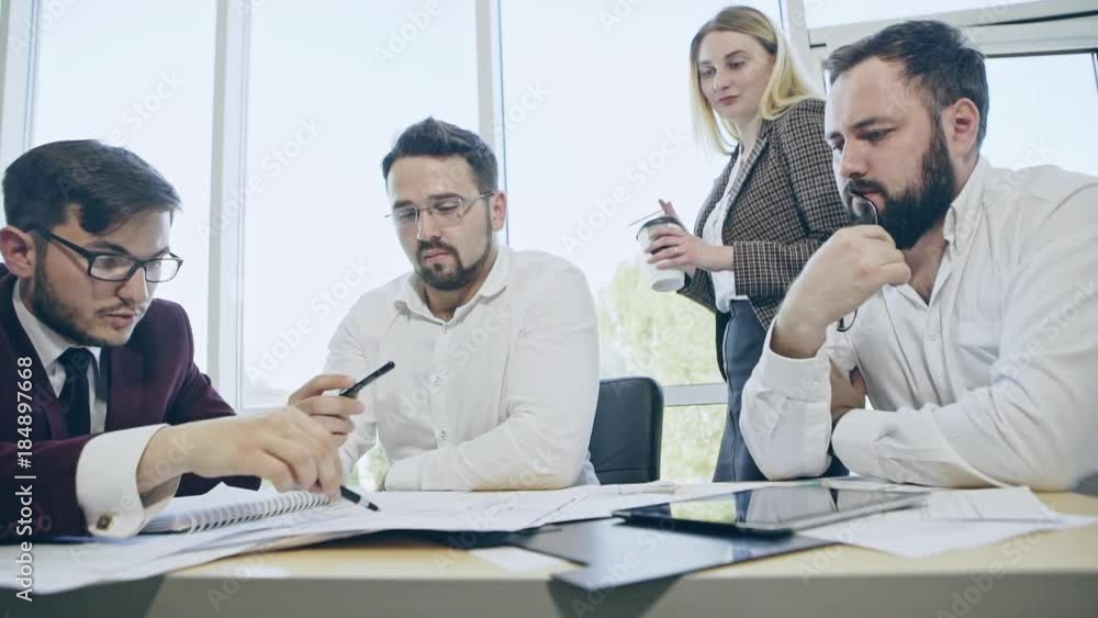 Group of business colleagues having a meeting Group of business colleagues having a meeting