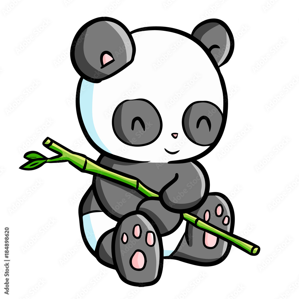 Sitting Panda Is Cute Kawaii And Adorable - NeatoShop