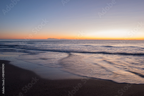 The coast of Benicasim at sunrise  Castellon