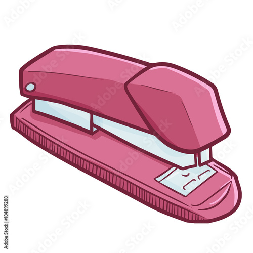 Cute and cool purple staples for office needed - vector.
