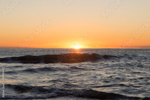 The coast of Benicasim at sunrise  Castellon