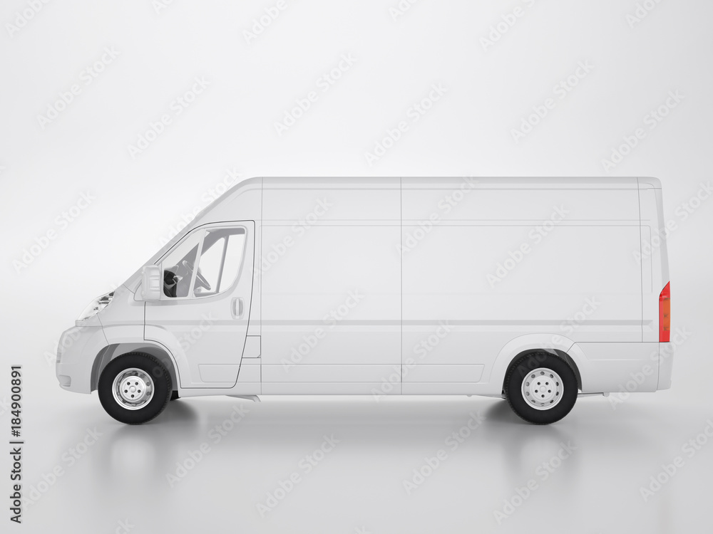 Small truck on a white background. Clipping path.