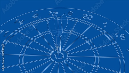 Arrow in target. Vector
