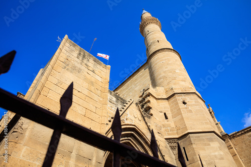 Minaret of Selimiye Mosque (Cathedral of Saint Sophia) in North Nicosia, Cyprus.
