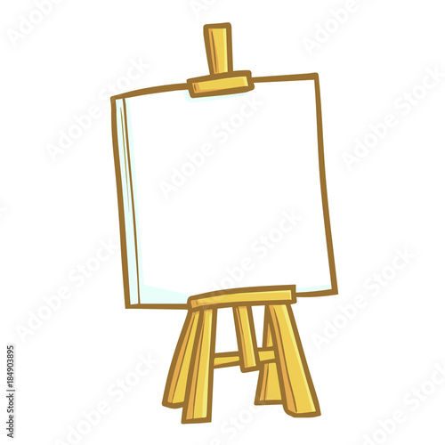 Funny and cute canvas with stand ready to be painted - vector.