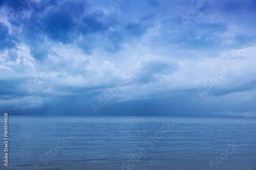 sea cloudy weather, beautiful sea stunning dramatic landscape © olezzo