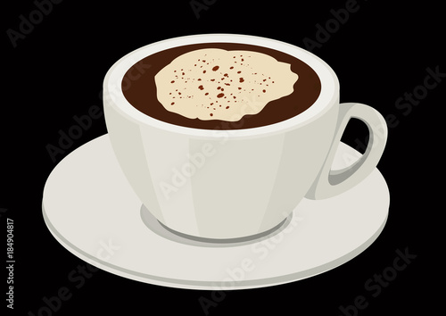 a cup of coffee with cream