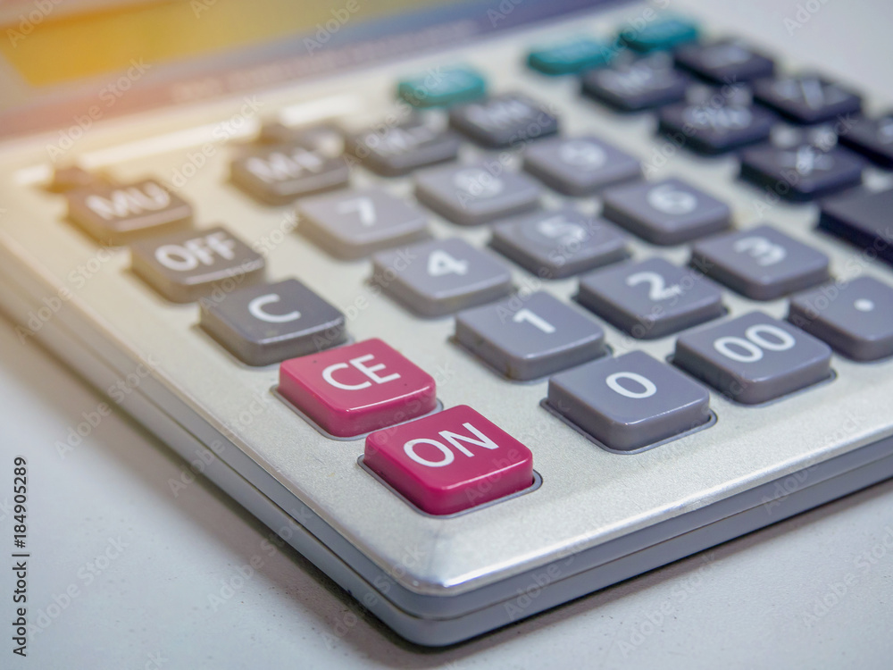 close up calculator on office table close up calculator on office table