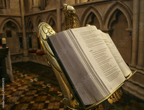 Photography open bible in church