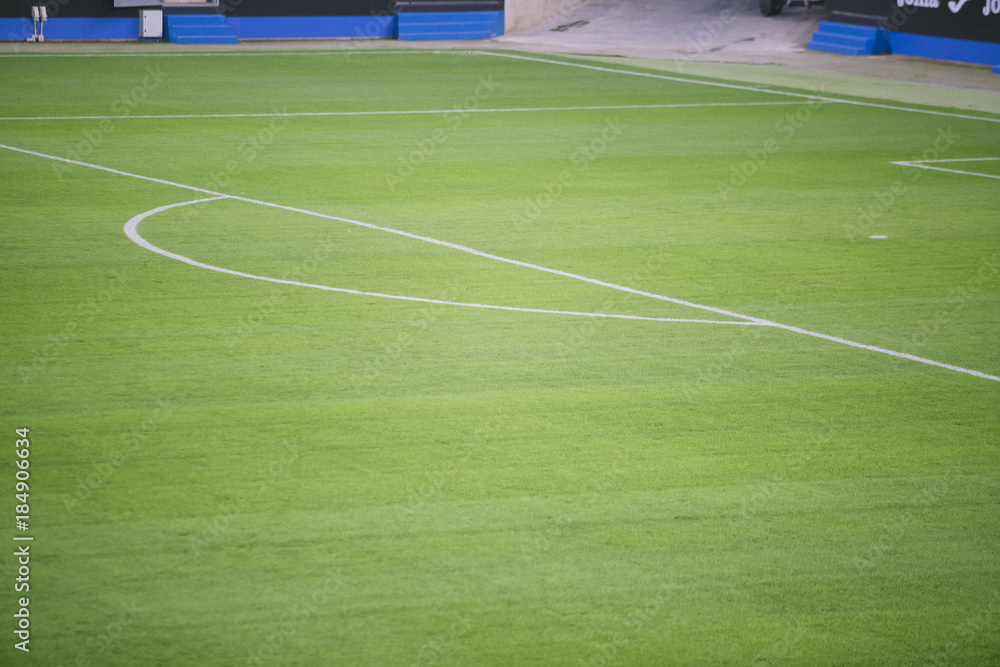 Fototapeta premium White lines in a soccer stadium