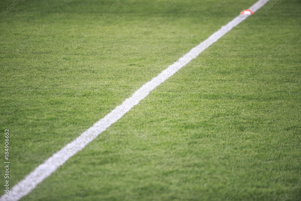 Fototapeta premium White lines in a soccer stadium